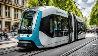 Die Güter-Straßenbahn 'LastMileTram' triumphiert während des Testbetriebs in Frankfurt