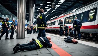 Mann wird am Frankfurter Hauptbahnhof von S-Bahn mitgeschleift