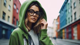 Modische Jacke mit Brille in Kapuze für deinen lässigen Look