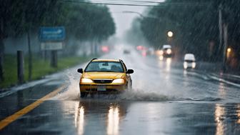 Während der Fahrt regnet es plötzlich stark: Tipps für sicheres Fahren